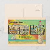  Daytona Beach Vintage Ansichtkaart Briefkaart (Voorkant / Achterkant)