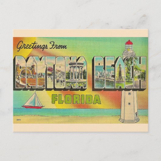  Daytona Beach Vintage Ansichtkaart Briefkaart (Voorkant)