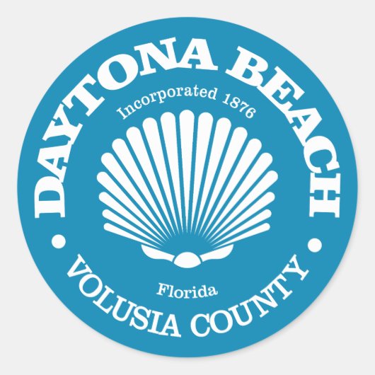 Daytona Beach (zeeschelp) Ronde Sticker (Voorkant)