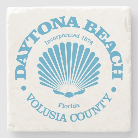 Daytona Beach (zeeschelp) Stenen Onderzetter (Voorkant)