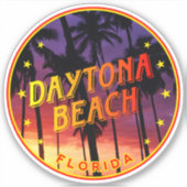 Daytona Beach Zonsondergang Florida, Daytona Beach Sticker (Voorkant)