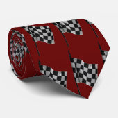 Daytona Checkered Flag Mannen Necktie Stropdas (Opgerold)