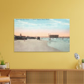 Daytona, FL - Uitzicht van strand met auto's & Canvas Afdruk (Insitu (Woonkamer))