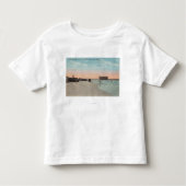 Daytona, FL - Uitzicht van strand met auto's & Kinder Shirts (Voorkant)