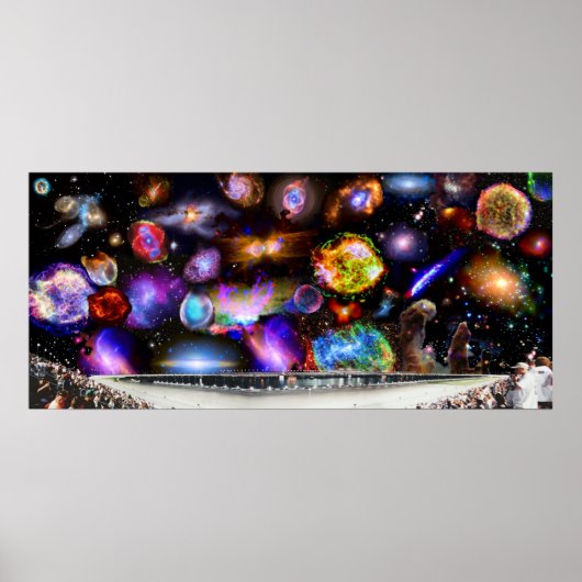 Daytona Speedway met Chandra Telescope Sky Poster (Voorkant)