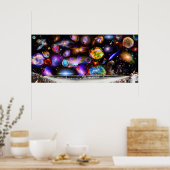 Daytona Speedway met Chandra Telescope Sky Poster (Keuken)