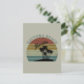 Daytona strand  zonsondergang retro landschap briefkaart (Staand voorkant)