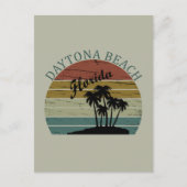 Daytona strand  zonsondergang retro landschap briefkaart (Voorkant)
