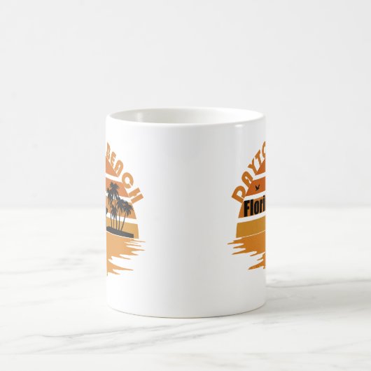 Daytona strand zonsondergang retro landschap koffiemok (Center)