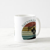 Daytona strand  zonsondergang retro landschap koffiemok (Voorkant rechts)