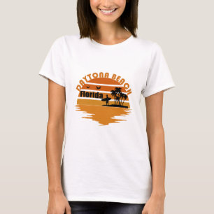 Daytona strand  zonsondergang retro landschap t-shirt