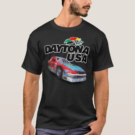 Daytona USA Distsed Car Logo Classic T-Shirt (Voorkant)
