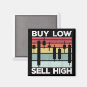 Daytrading Buy low sell high Candlesticks  Magneet (Voorkant / Achterkant)
