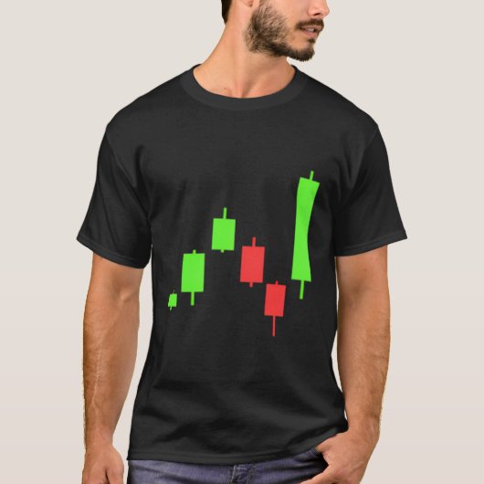 Daytrading kandelaar FX Forex Pips voor handelaren T-shirt (Voorkant)