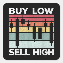 Daytrading Koop low sell hoge kandelaars Vierkante Sticker