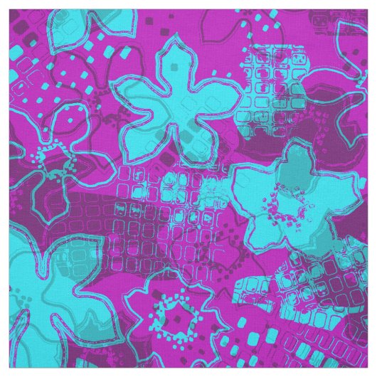 Daytrip Retro Psychedelic Floral Stof (Swatch)