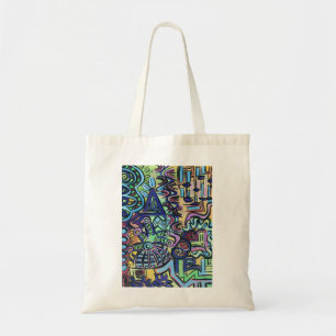 Daytripper-hand gekleurde moderne geometrisch tote bag