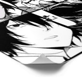 Dazai osamu collage manga black and white version poster (Hoek)