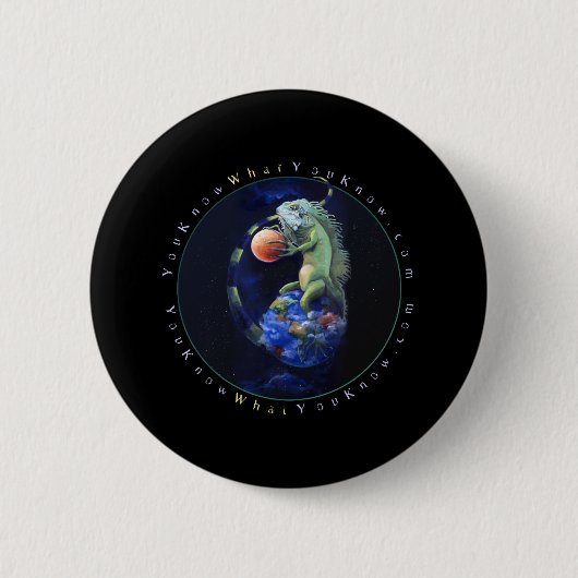 Daze van de Iguana Ronde Button 5,7 Cm (Voorkant)