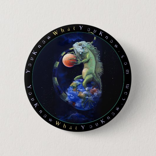 Daze van de Iguana Ronde Button 5,7 Cm (Voorkant)