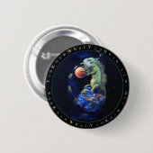 Daze van de Iguana Ronde Button 5,7 Cm (Voorkant /achterkant)