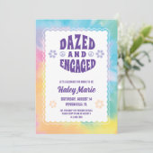 Dazed and Engaged Bachelorette Party Invitation Kaart (Staand voorkant)