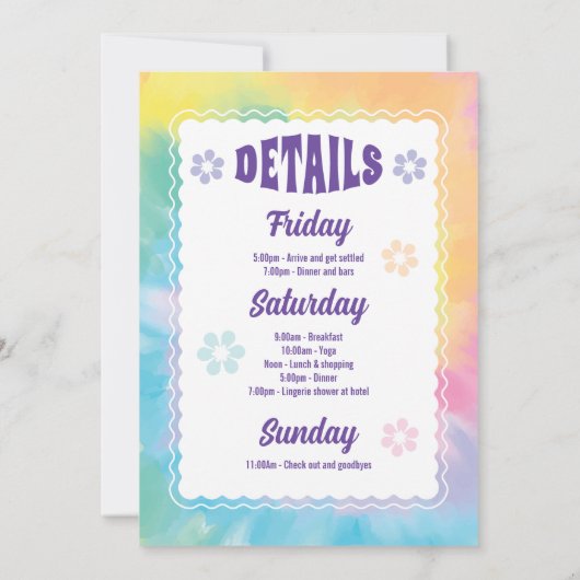 Dazed and Engaged Bachelorette Party Invitation Kaart (Achterkant)