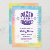 Dazed and Engaged Bachelorette Party Invitation Kaart (Voorkant / Achterkant)