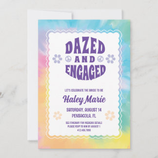 Dazed and Engaged Bachelorette Party Invitation Kaart
