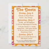 Dazed and Engaged Retro 70s Bachelorette party Kaart (Achterkant)