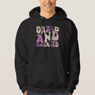 Dazed And Engaged Retro Bachelorette Party Bride B Hoodie