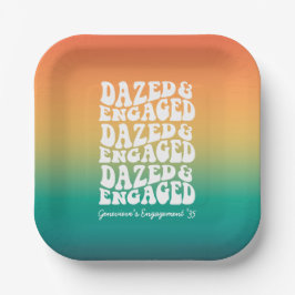 Dazed and Engaged | Retro Typografie Papieren Bordje