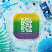 Dazed en Verliefd | Mardi Gras Retro Papieren Bordje (Feest)