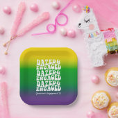 Dazed en Verliefd | Mardi Gras Retro Papieren Bordje (Feest)