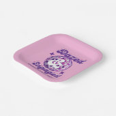 Dazed & Engaged Retro Disco Meisjesuitstapfeestje Papieren Bordje (Gebogen)