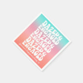 Dazed Engaged Retro Pink Aqua Servet (Hoek)