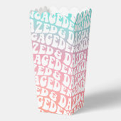 Dazed Engaged | Roze Aqua Retro Feestje Bedankdoosjes (Achterkant)