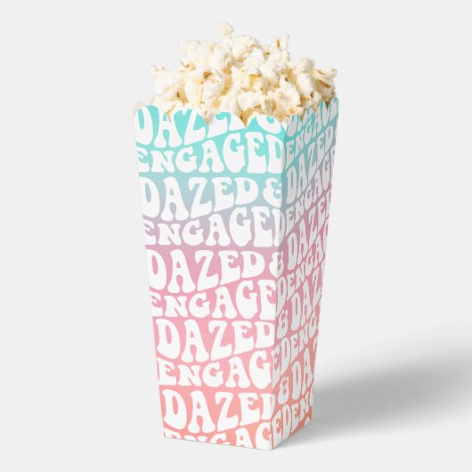 Dazed Engaged | Roze Aqua Retro Feestje Bedankdoosjes (Popped)