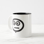 Dazed Face Tweekleurige Koffiemok (Voorkant links)