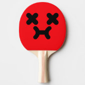 Dazed Pouty Face Red Ping Pong Paddle Tafeltennisbatje (Voorkant)