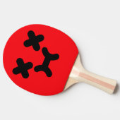 Dazed Pouty Face Red Ping Pong Paddle Tafeltennisbatje (Zijkant)