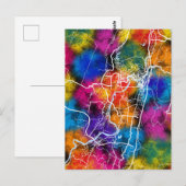 Dazhou China Stadsplattegrond Briefkaart (Voorkant / Achterkant)