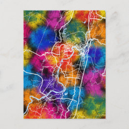 Dazhou China Stadsplattegrond Briefkaart