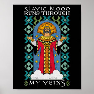 Dazjbog Oud Mythologisch Slavisch Paganisme Russis Poster
