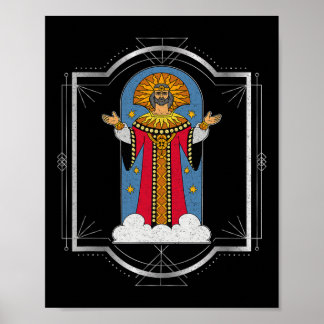 Dazjbog Oud Mythologisch Slavisch Paganisme Russis Poster