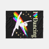 DAZLING IK HOOP VAN DANCING BALLERINA ONTWERP FLEECE DEKEN (Voorkant (Horizontaal))