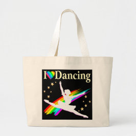 DAZLING IK HOOP VAN DANCING BALLERINA ONTWERP GROTE TOTE BAG