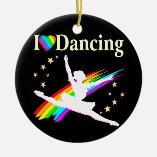 DAZLING IK HOOP VAN DANCING BALLERINA ONTWERP KERAMISCH ORNAMENT (Voorkant)