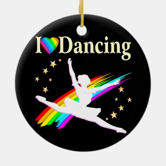 DAZLING IK HOOP VAN DANCING BALLERINA ONTWERP KERAMISCH ORNAMENT (Achterkant)