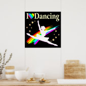 DAZLING IK HOOP VAN DANCING BALLERINA ONTWERP POSTER (Keuken)